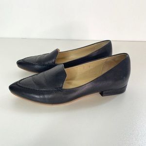Poppy Barley Black Nubuck Leather Pointed Toe Flats